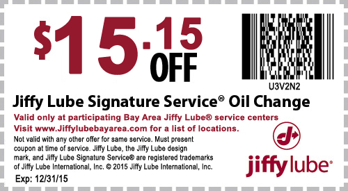 $10 off a Jiffy Lube Signature Service Oil Change