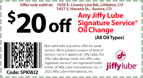 Jiffy Lube Oil Change Coupon