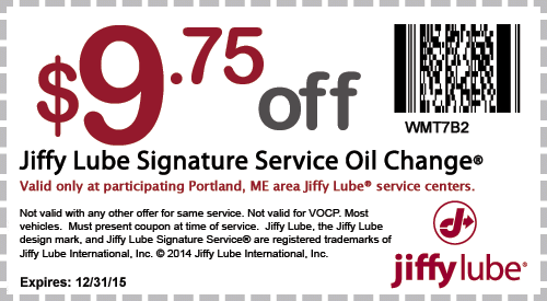 Save $10 on Jiffy Lube Signature Service Oil Change