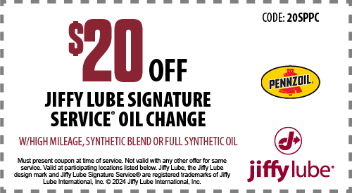 Jiffy Lube Signature Service Oil Change Coupon
