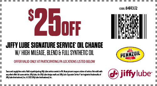 Jiffy Lube Oil Change Coupon