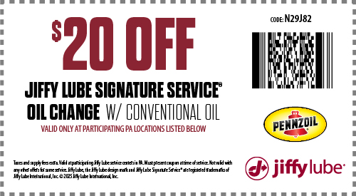 Jiffy Lube Oil Change Coupon