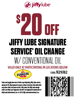 Jiffy Lube Oil Change Coupon