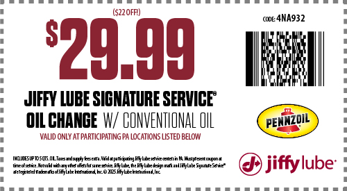 Jiffy Lube Oil Change Coupon