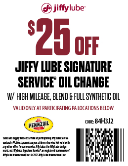 Jiffy Lube Oil Change Coupon