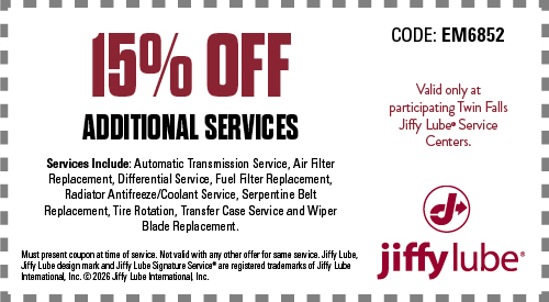 Jiffy Lube Oil Change Coupon